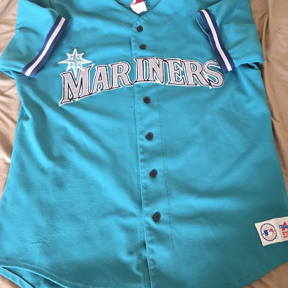 Vintage Majestic Ken Griffey Jr. Seattle Mariners Stitched #24 Large Made In Usa - Picture 3 of 13